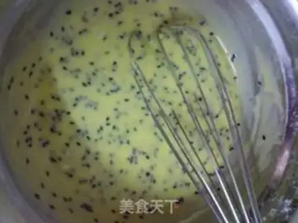 Make Black sesame egg rolls step 5