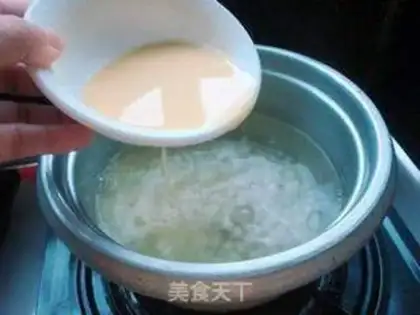 Make Corn egg porridge step 4