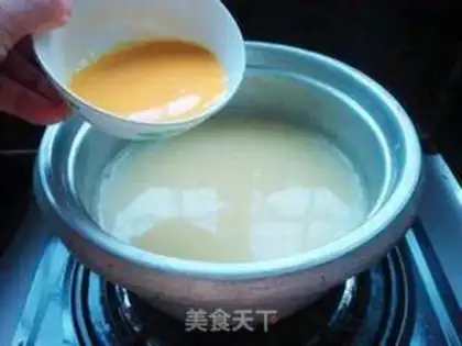 Make Corn egg porridge step 5