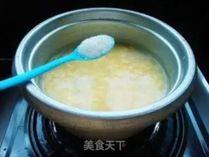 Make Corn egg porridge step 6