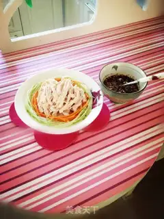 Make Spicy chicken silk step 5
