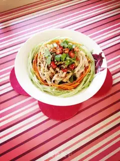 Make Spicy chicken silk step 6