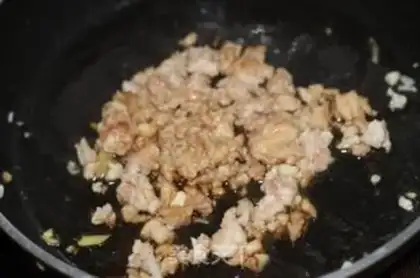 Make The meat and bamboo step 3