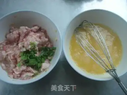 Make Egg dumpling pan step 1