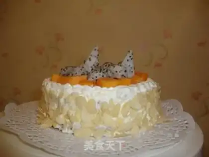 Make Flamingo papaya birthday cake step 5