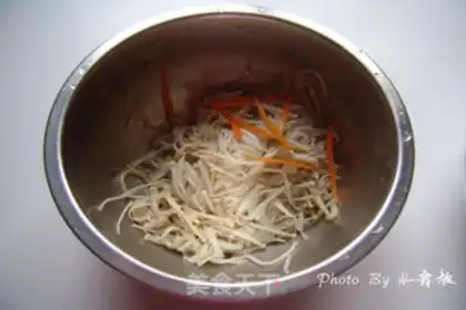 Make Mustard needle mushrooms step 3