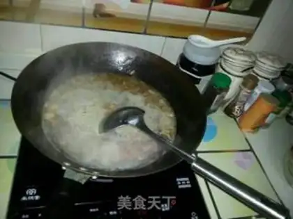 Make Milk plum soup step 1