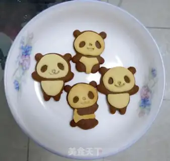 Make Two-coloured panda cookies step 9