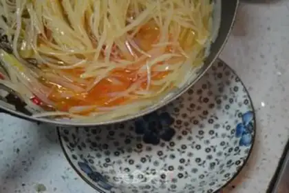 Make Sour spicy potatoes step 15