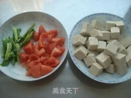 Make Tomato tofu step 1