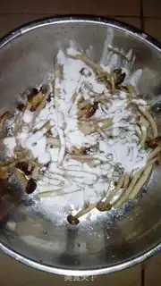 Make Salted egg yogurt mushrooms step 3