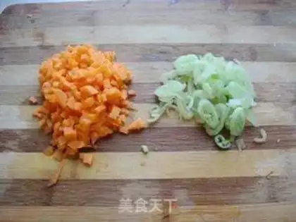 Make Celery leaves and tofu step 1