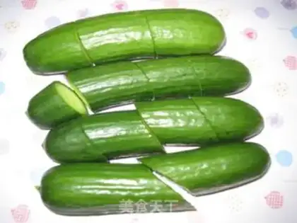 Make Lazy Russian cucumber step 1