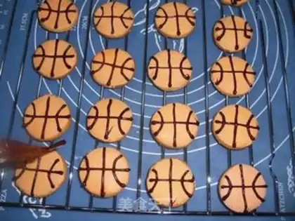 Make Basketball cookies step 15