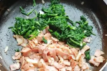 Make Bacon spinach butter tower step 10