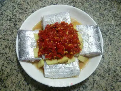 Make Pepper chopping steamed fish step 6