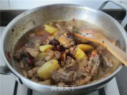 Make Spicy potato chicken step 10
