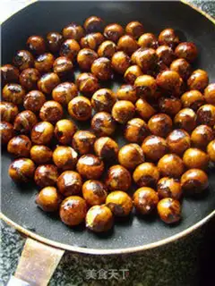 Make A flat pot of honey chestnuts step 10