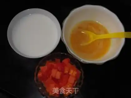 Make papaya pudding step 2
