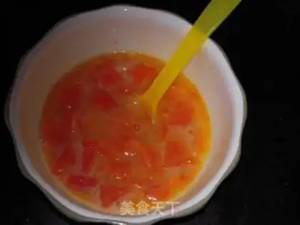 Make papaya pudding step 3