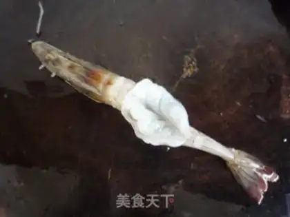 Make Garlic fan steamed shrimp step 2
