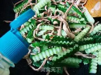 Make Spicy cucumbers fire the fish step 9