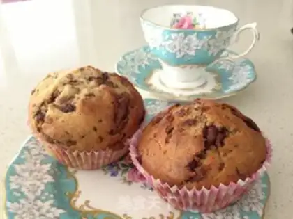 Make Chocolate banana cake step 23