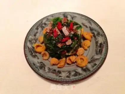 Make Garlic spinach step 2