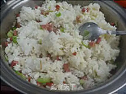 Make Ham and rice step 8