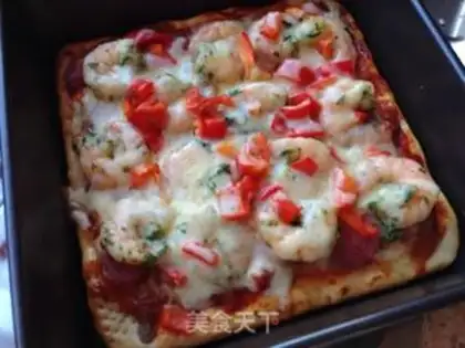 Make Garlic prawn Pizza step 11