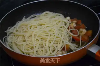 Make Tomato shrimp pasta step 8