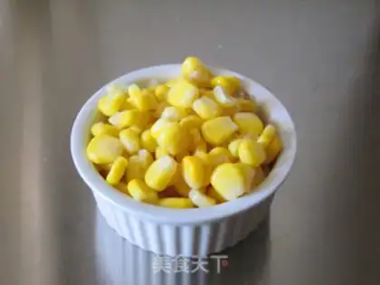 Make Ham corn salad toast step 1