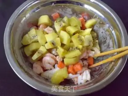 Make ♪ Peachy seafood bagel ♪ step 3