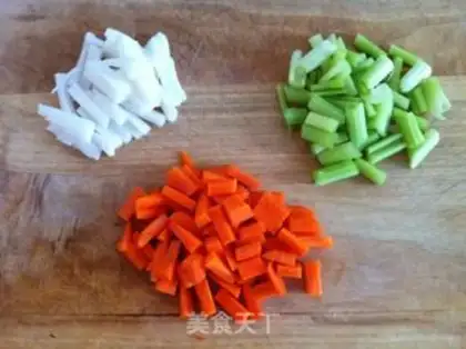 Make Blackbeans mixed with vegetables step 1