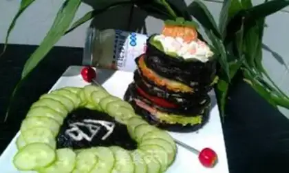 Make Burger cake sushi step 16