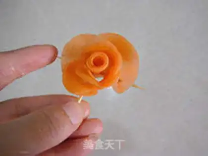 Make Carrot roses step 12