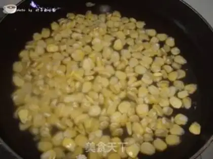 Make Corn grains of ham step 2