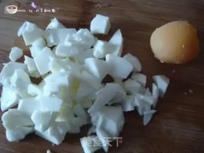 Make Corn grains of ham step 3