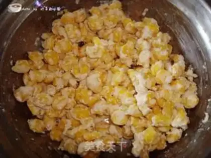 Make Corn grains of ham step 4