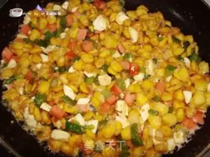 Make Corn grains of ham step 9