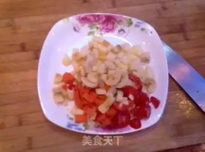 Make Fruit burger step 1