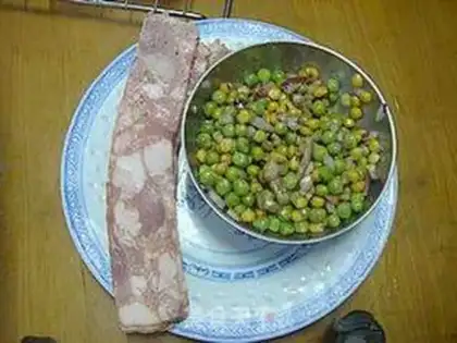 Make Bacon pea roll step 4