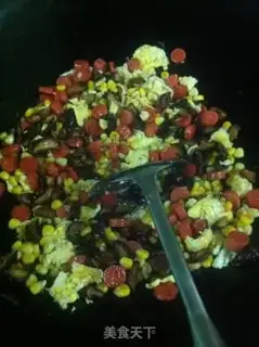 Make Corn mushroom fried rice step 0