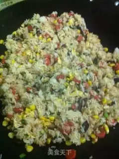 Make Corn mushroom fried rice step 1