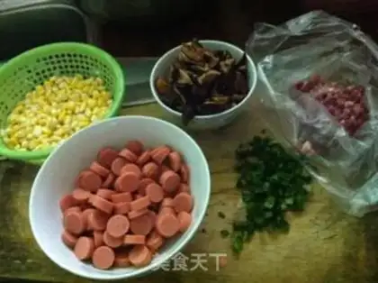 Make Corn mushroom fried rice step 3
