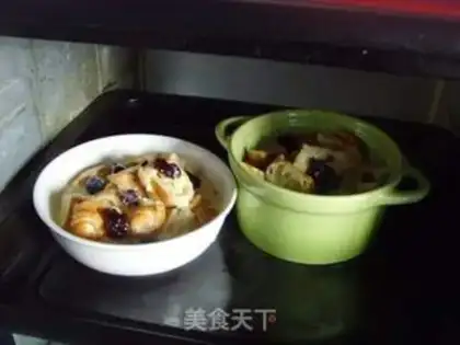 Make Blueberry bread pudding step 4