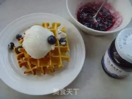 Make Blueberry jam waffles step 8