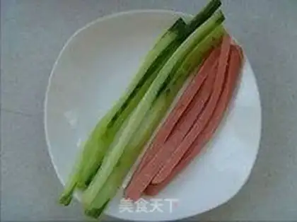 Make Sausage sushi step 1