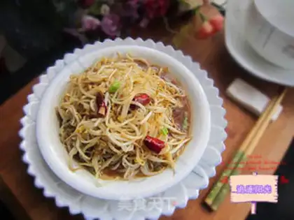 Make Jealous green bean sprouts step 4