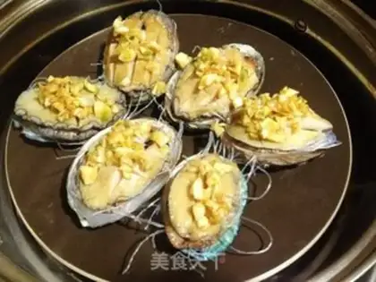 Make Garlic fans steam little abalone step 9